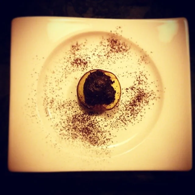 Esplodo. pesca cioccolato amaretto
