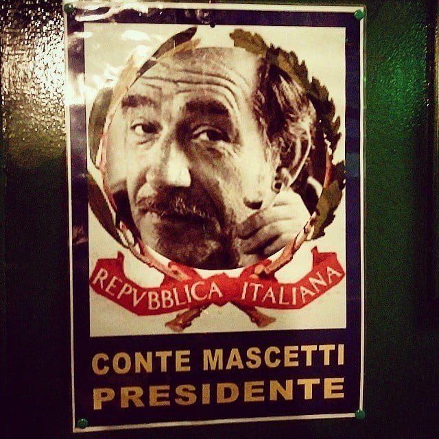 conte Mascetti for president sempre! from Instagram Polodegoma