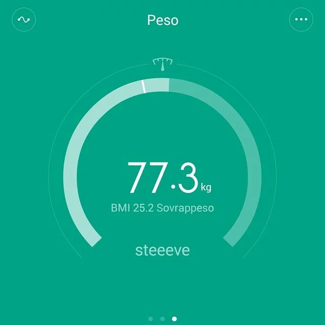 Γ arrivata la bilancia nuova che si collega al cellulare… La provo pesa 1 kg in piΓΉ dell& 039;altra bilancia e mi dice che sono sovrappeso mi sta giΓ sulle palle! :-)Comunque i siti tipo mypersonaltrainer che ho subito consultato dicono che sono normopeso quindi sono i cinesi che non capiscono una fava.In ogni caso parte la sfida con la bilancia! welcome home xiaomi miscale mi scale miband