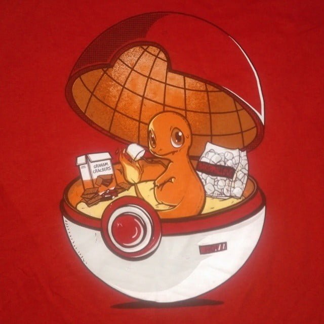 day030 pokemon poke pokeball charmender fire marshmallows 1tshirtaday unamagliettaalgiorno onetshirtaday maglietta tshirt tshirts maglietta magliette unafotoalgiorno love instagood