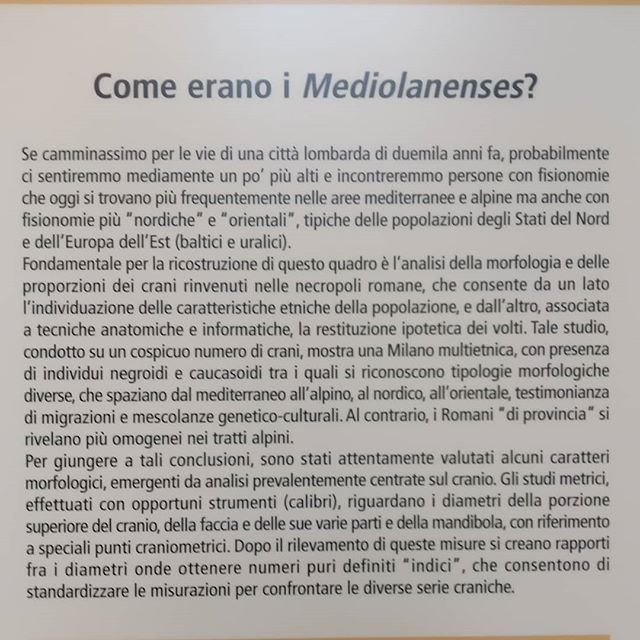 Anche migliaia di anni fa Milano era piena di extracomunitari…Non dirlo a Salvini o il museo archeologico lo fa chiudere per sempre, altro che gratis una domenica al mese :)milan milaneseimbruttito milanese leganord