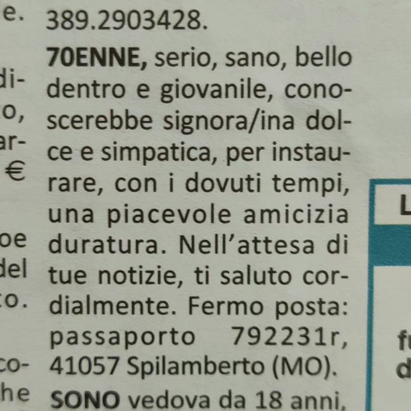 Sala d'attesa, il MO, giornale di annunci della provincia.Me lo li ricordo uguale da sempre.Volo subito agli #annunci #matrimoniali alla ricerca di perle.#bellodentro #annunci #modena